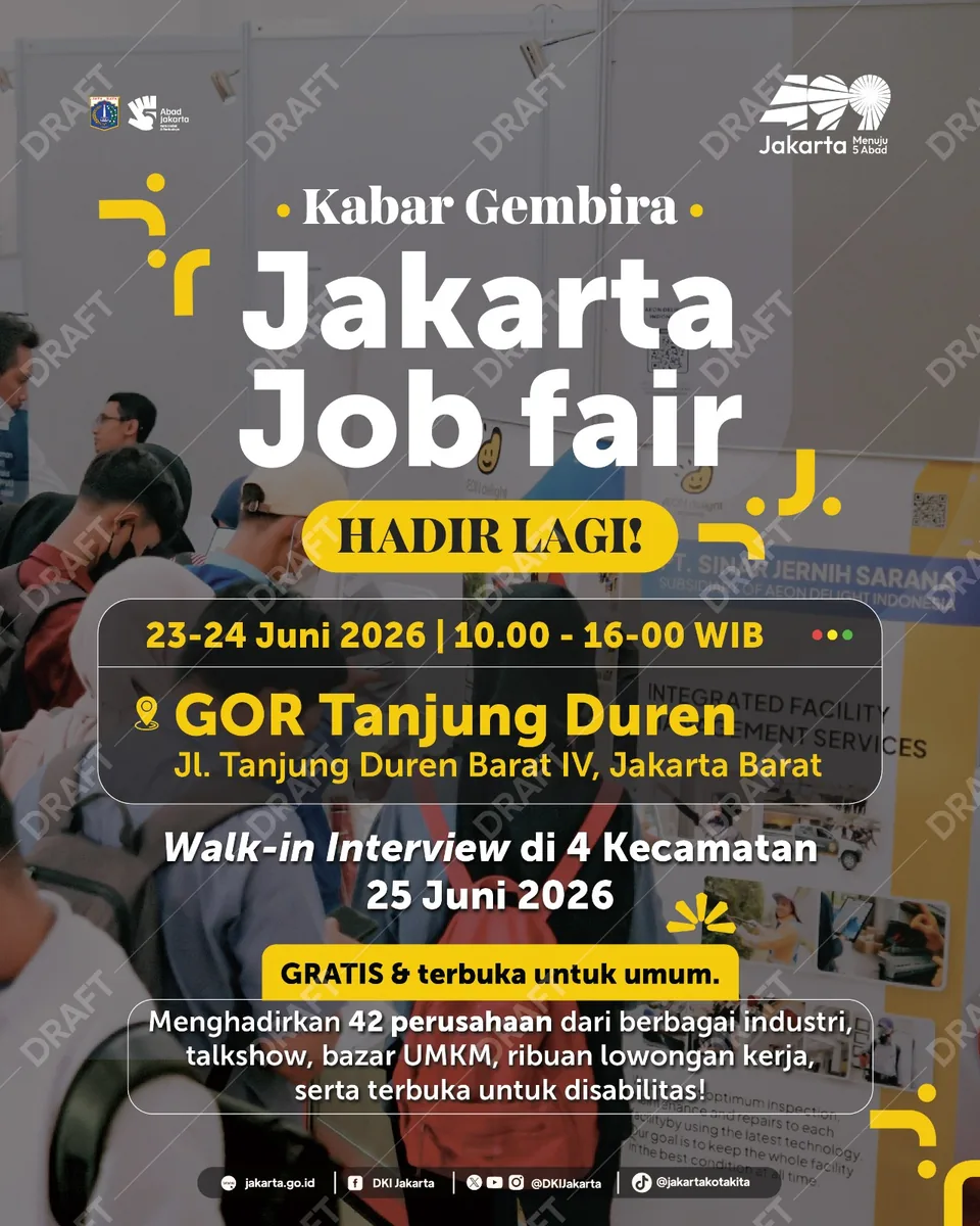 Job Fair Kabupaten Kediri 2026 (Suku Dinas TKTE Wilayah Kabupaten Kediri Barat) : 23-24 Juni 2026