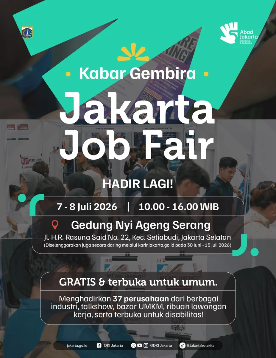 Job Fair Kabupaten Kediri 2026 (Suku Dinas TKTE Wilayah Kabupaten Kediri Barat) : 7-8 Juli 2026